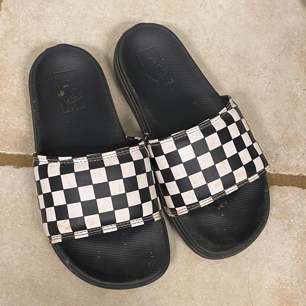Vans checkered slides